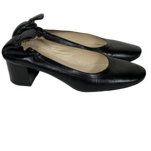 Everlane The Day Black leather chunky heel size 9